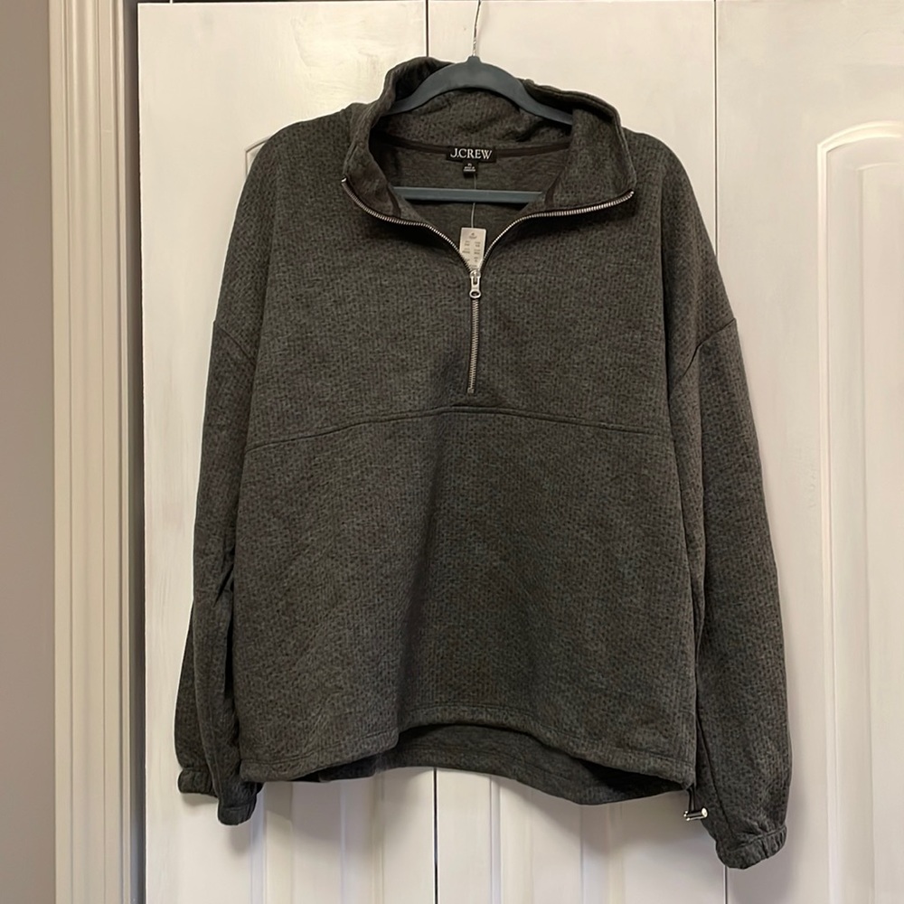 J. Crew Gray Half-Zip Pullover